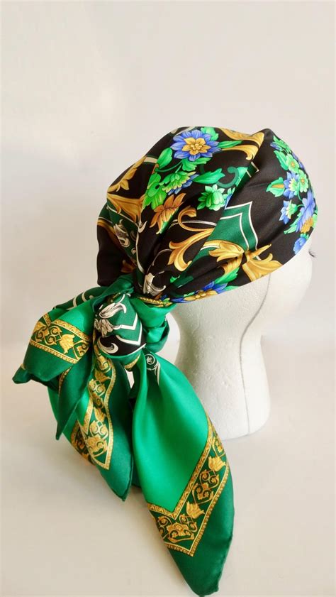 versace silk head scarf|atelier versace silk scarf.